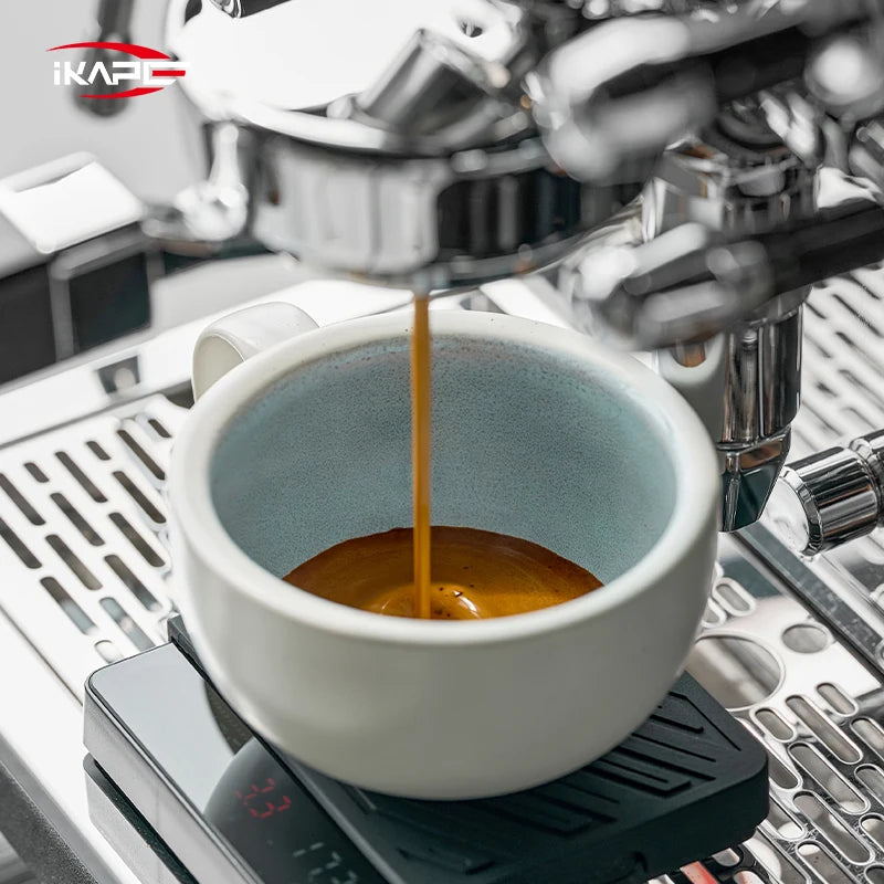 IKAPE Latte Cup with Saucer,270ml Large Capacity  Ceramic Coffee Cup, Ideal for Coffee Lovers & Baristas