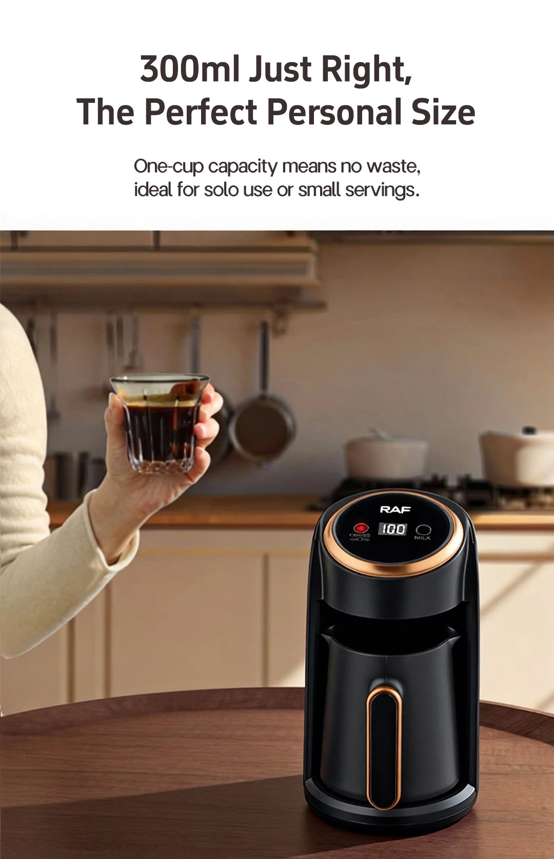 Automatic Turkish Coffee Machine, Cordless, Electric Pot, Portable, Travel, 600W, 220V