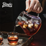 Bincoo 450ml 550ml Glass Coffee Server - Heat Resistant Barista Carafe for Cold Brew and Espresso Easy to Clean Drip Coffee Pot