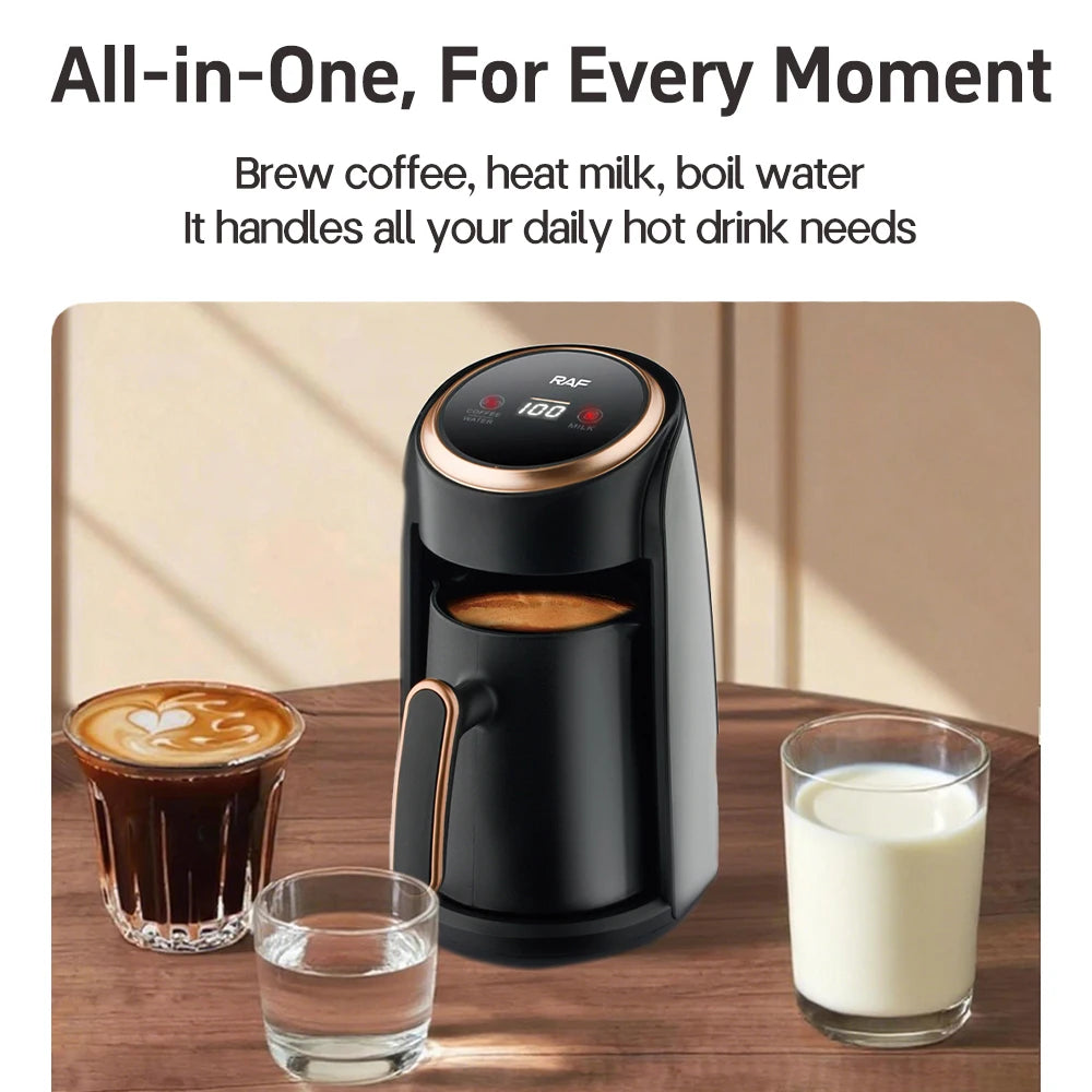 Automatic Turkish Coffee Machine, Cordless, Electric Pot, Portable, Travel, 600W, 220V