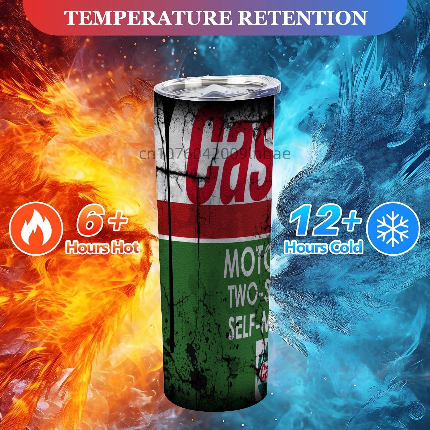 20Oz Motor Oil Stainless Steel Vacuum Double Wall Insulated Tumbler with Straw and Lid Cold Hot Drink Coffee Mug Engineer Gifts