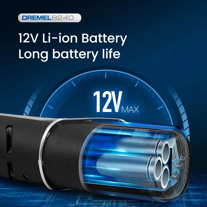 Dremel Cordless Electric Grinder 8240 N-5 12V Lithium-Ion Battery Variable Speed Rotary Tool for Polishing Grinding Cutting Sand