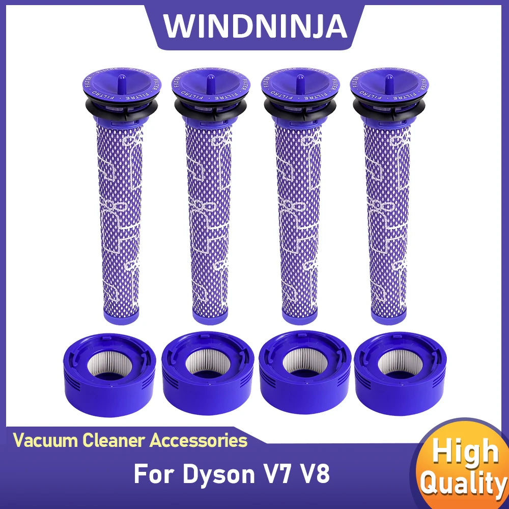 Pre Filter Post Filter Kit Attachment for Dyson V7 V8 Cordless Vacuum Cleaner Filter Spare Parts Replacement Accessories Parts
