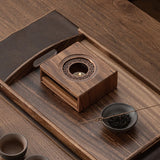 Wooden Tea Pot Heater Tea Supplies Elegant Tea Warmer Heating Coffee Milk Decoration for Home Kitchen Garden Travel Winter Gift