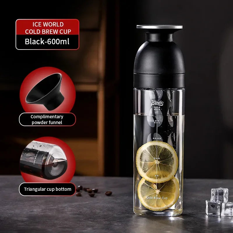 Bincoo Professional Cold Brew Coffee Maker, Safe Tritan Construction, Fine Mesh Filter, Temperature Resistant Portable Brewer