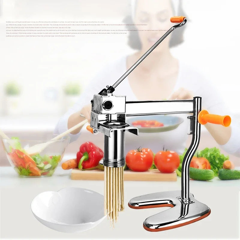 Household Manual Stainless Steel Noodle Pressing Machine Portable Two-axis Moodle Making Machine Manual Noodle Press