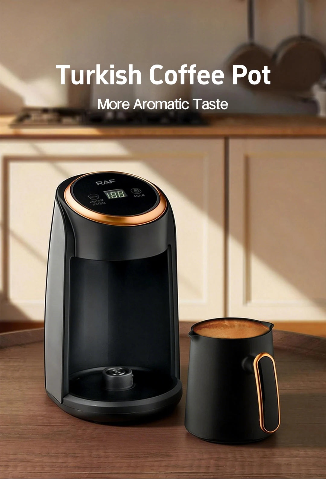 Automatic Turkish Coffee Machine, Cordless, Electric Pot, Portable, Travel, 600W, 220V