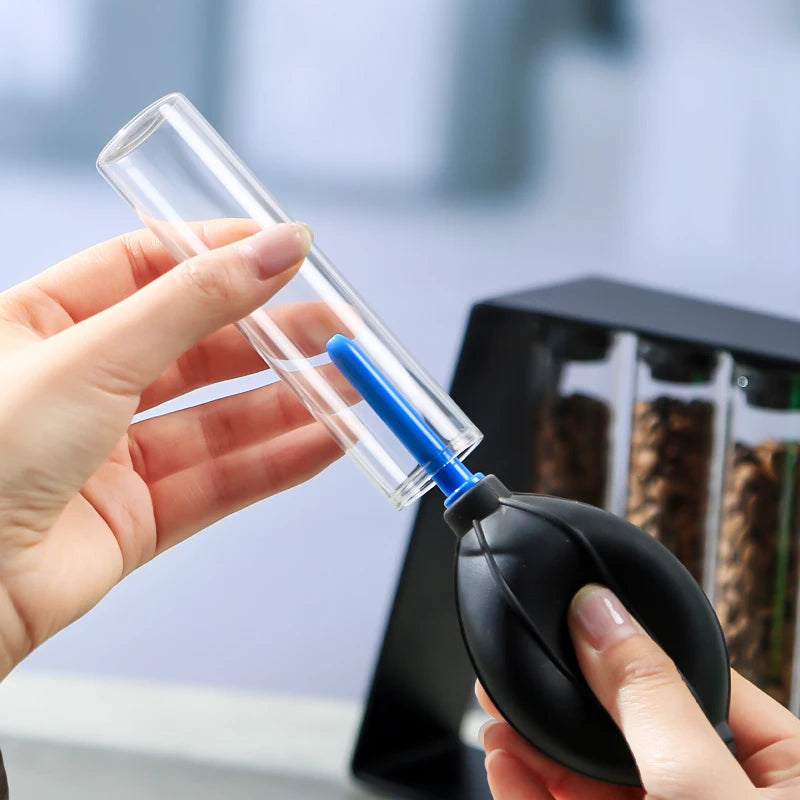 Convenient Magnetic Coffee Bean Storage Glass Tubes Storage Container Display Rack Espresso Accessories