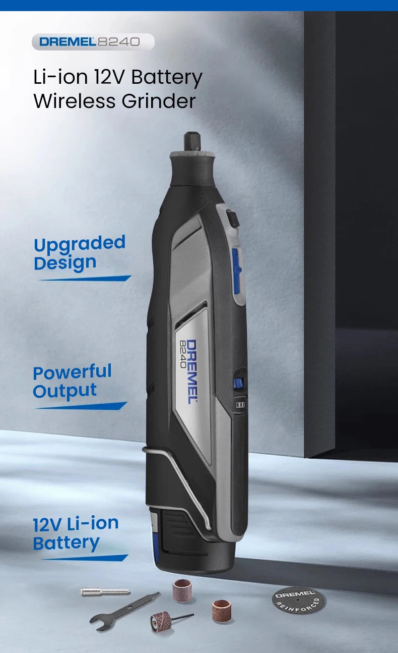Dremel Cordless Electric Grinder 8240 N-5 12V Lithium-Ion Battery Variable Speed Rotary Tool for Polishing Grinding Cutting Sand