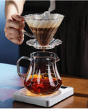 Bincoo 450ml 550ml Glass Coffee Server - Heat Resistant Barista Carafe for Cold Brew and Espresso Easy to Clean Drip Coffee Pot