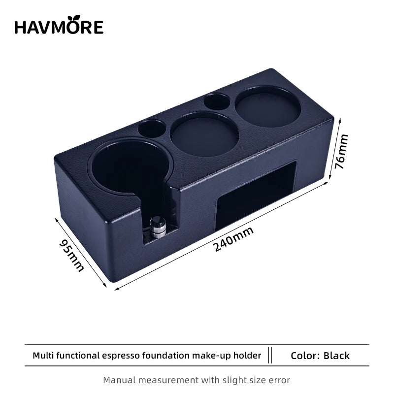 Barista Tool  Espresso Tamper Holder Black White ABS Station Coffee Knock Box Multifunction Coffee Tamper Portafilter