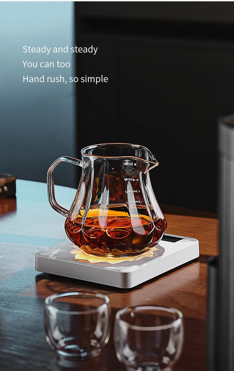 Bincoo 450ml 550ml Glass Coffee Server - Heat Resistant Barista Carafe for Cold Brew and Espresso Easy to Clean Drip Coffee Pot