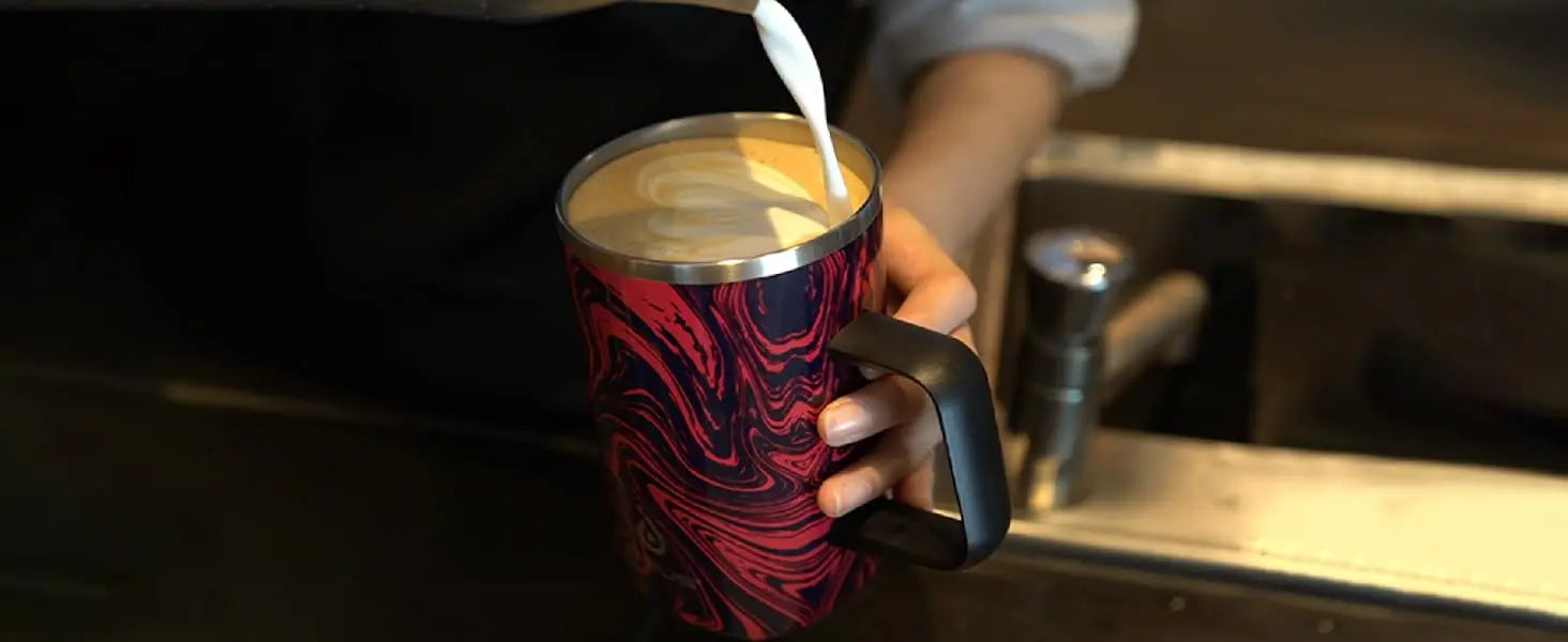 Ideus insulated coffee cup, stainless steel 450ml, with lid, double-layer vacuum insulated, suitable for home and office use