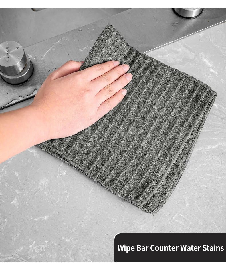 OANKR Barista Microfiber Cloths, 1/4 Pack 12"x12" Professional Cleaning Towels for Espresso Machines, Coffee Bar Accessories
