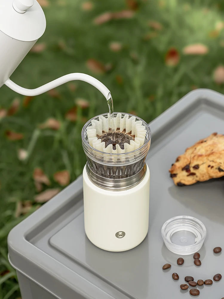 TIMEMORE Hand-Pour Coffee Cup 2-in-1 Ceramic water cup steel Portable Keeps Warm And Cold Send 10 coffee filter papers 320ml