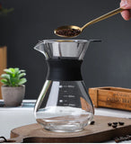Glass Pour Over Coffee Maker Set with Sharing Carafe, Household Drip Coffee Brewer Kit for Home Brewing