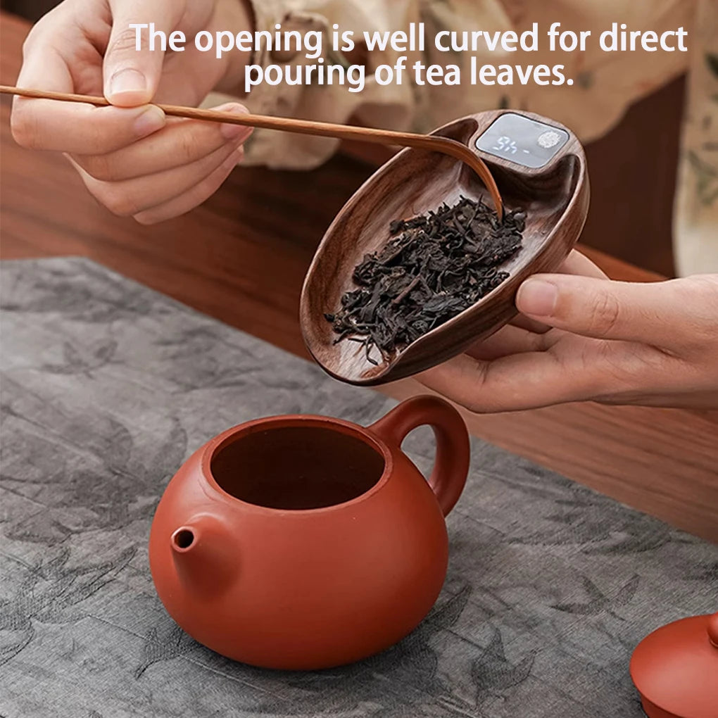 Wood Tea Scale High Accuracy Digital Scale for Restaurant Baking Indoor LED Display Screen for Tea Leaves