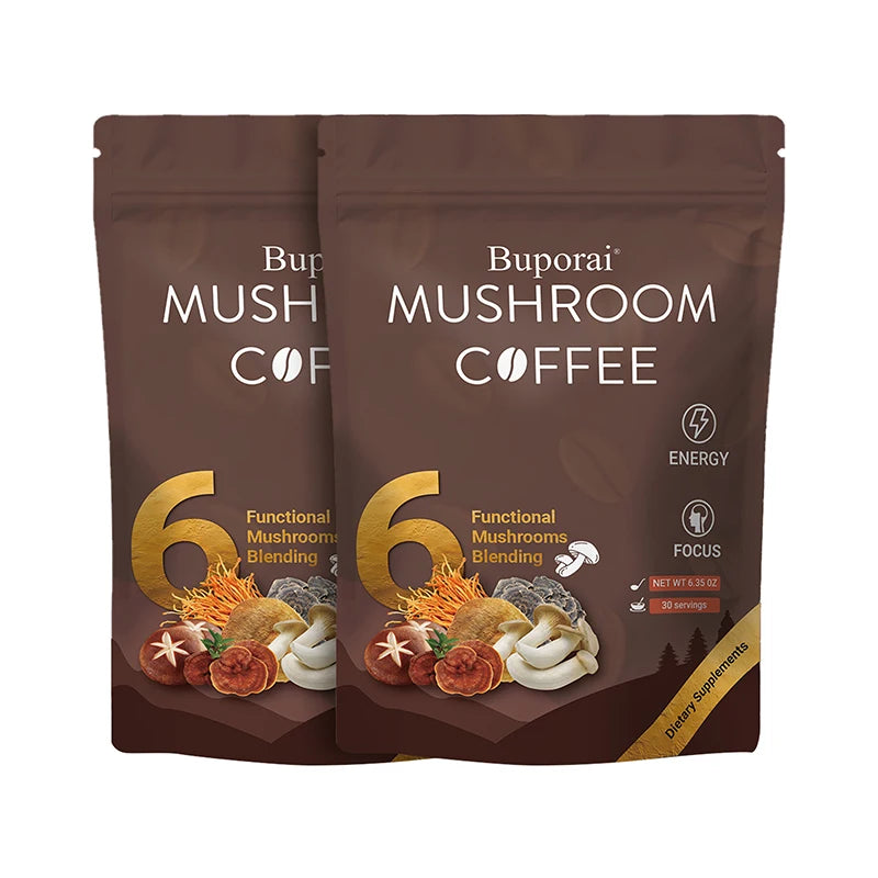 Mushroom Coffee - Improves Concentration, Energy, Digestion and Immunity, Relieves Stress and Anxiety, Improves Sleep Quality