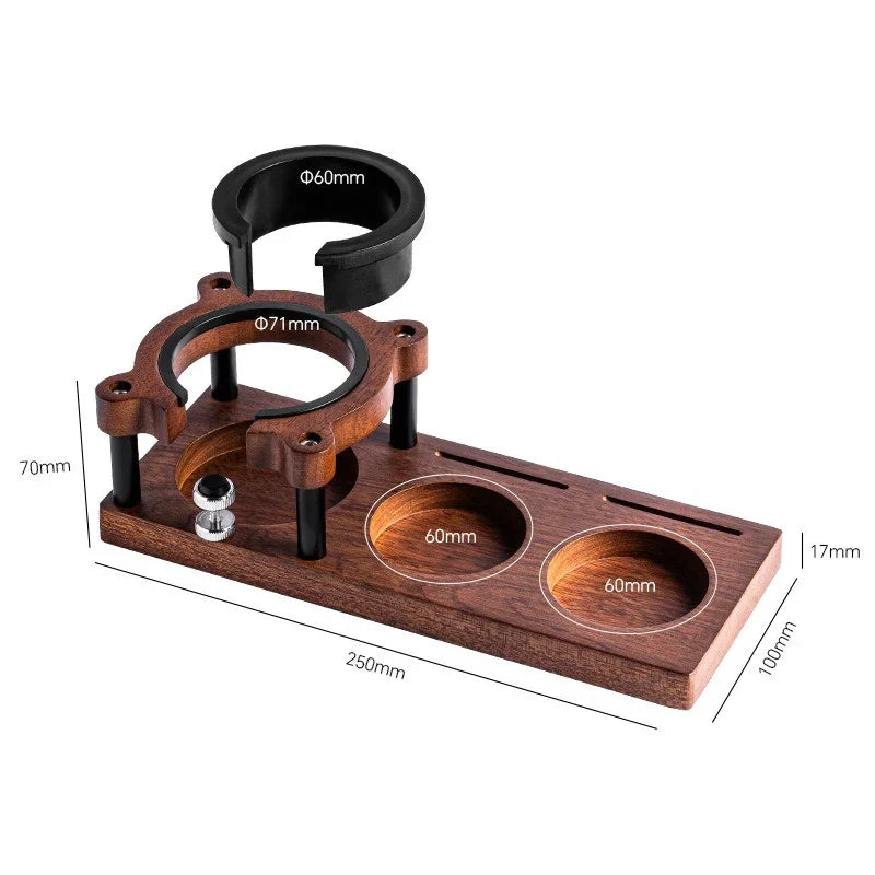 51/53/54/58mm Wood Coffee Tamper Mat Station Stand Portafilter Holder Filter Screen Holder Espresso Tamping Storage Rack Barista