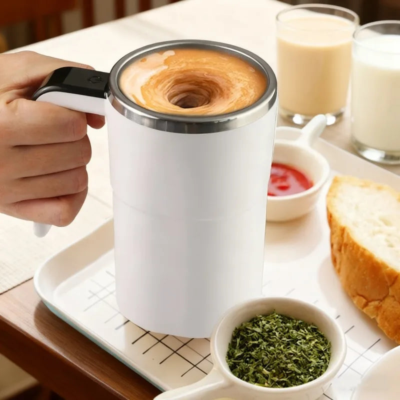 Electric Coffee Mug with LED Temperature Display - One-Touch Operation, Suitable for Mixing Coffee, Milk, Tea, Blended Drinks