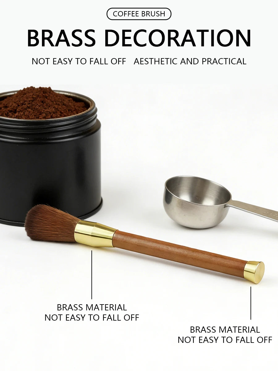 Coffee Grinder Cleaning Brush Wooden Handle Bean Powder Dusting Espresso Brush Barista Tool Coffee Machine cleaning Brush