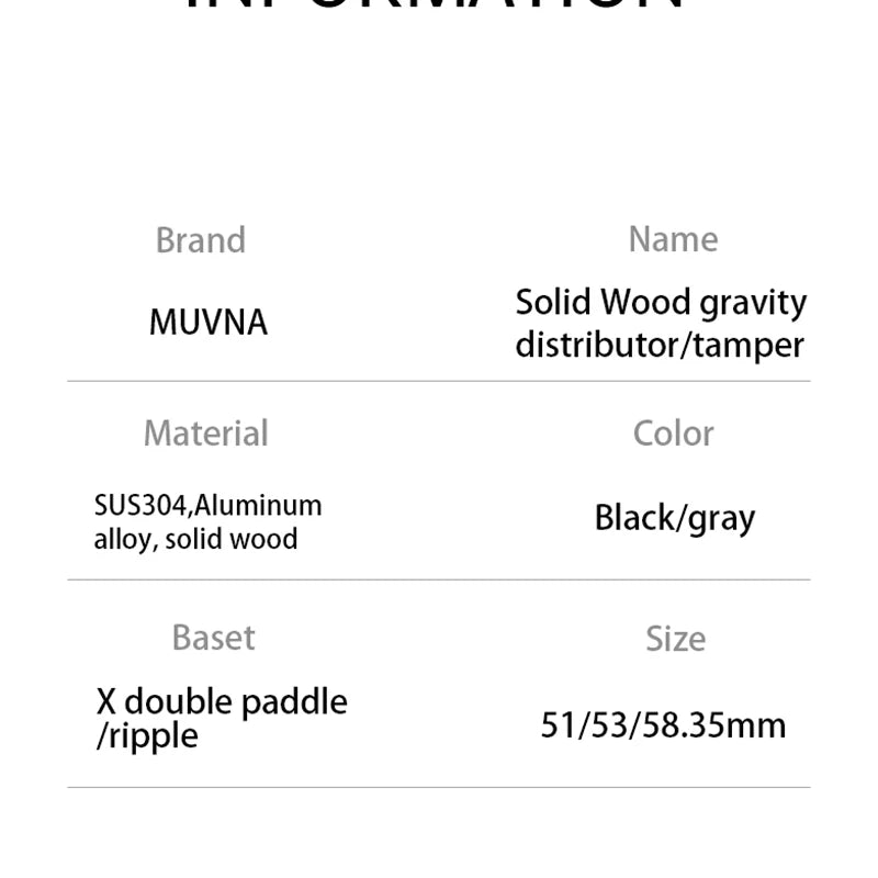 MUVNA Espresso Tamper V2, Slow Rebound Coffee Tamper with Stainless Steel Ripple Base for 51mm/53mm/58mm Portafilters
