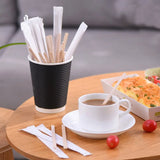 1-5 Boxes Wooden Coffee Stirrers Disposable Individually Wrapped Eco-friendly For Coffee Hot Beverages Each Containing 100pcs