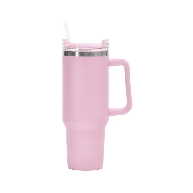 40oz Mug Tumbler With Handle Insulated Stainless Steel Coffee Tumbler With Lids Straw Tumbler Termoses for Travel Vacuum Flasks