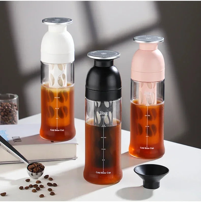 Bincoo Professional Cold Brew Coffee Maker, Safe Tritan Construction, Fine Mesh Filter, Temperature Resistant Portable Brewer