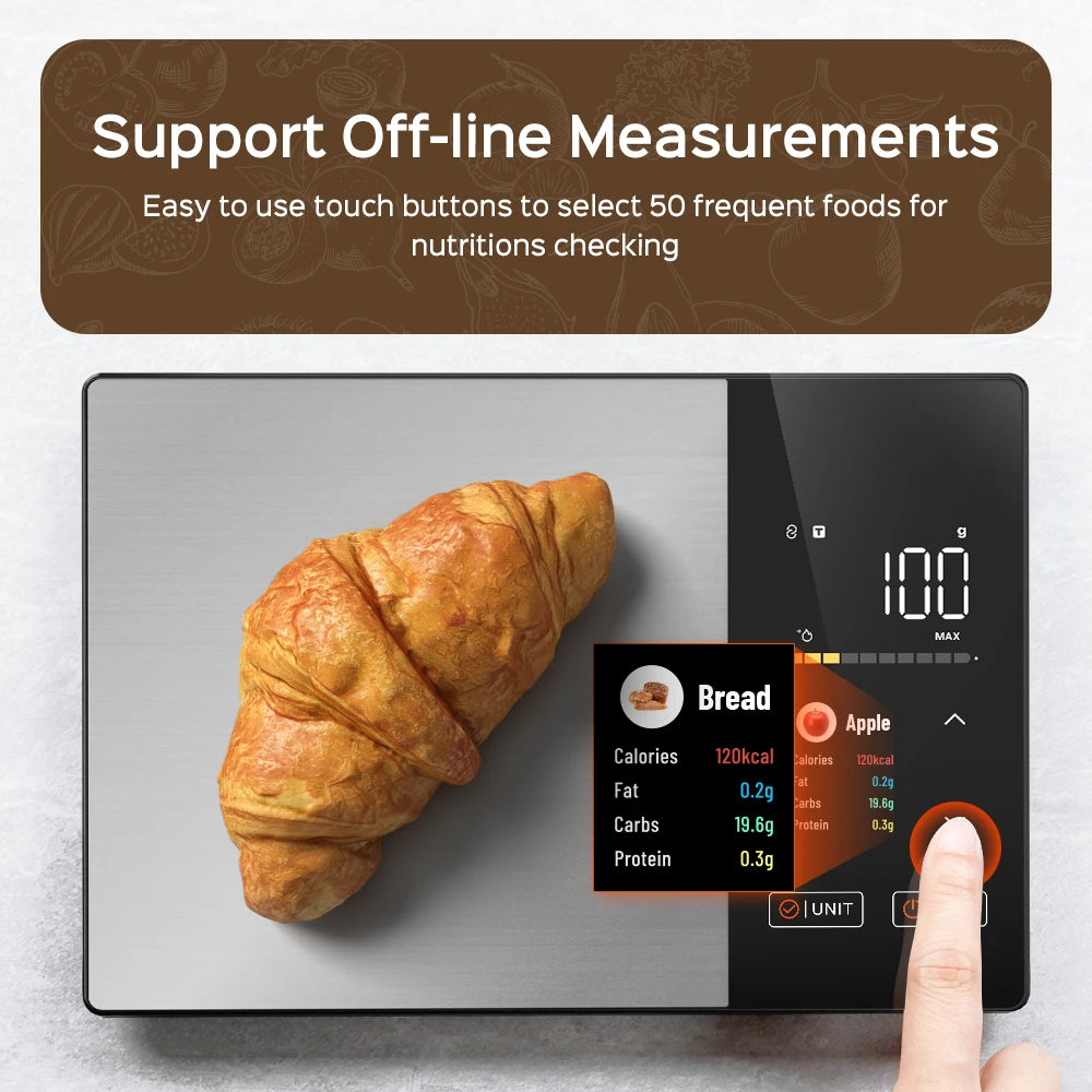 Smart Food Scale for Weight Loss Keto & Fitness Nutritional Calculator Scale Sync with Phone for Protein Fats Calorie Count