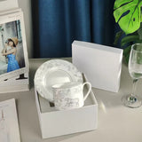 2Set European Ceramics Coffee Cups Milk Mug Plates Espresso Cup Household Afternoon Teacup Suit Holiday Giftate Gift Box