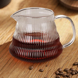600ml Hand Brew Coffee Carafe Clouds Shape Clear Glass Kettle Sharing Pot with Lids Espresso Coffee Maker Accessories