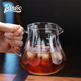 Bincoo 450ml 550ml Glass Coffee Server - Heat Resistant Barista Carafe for Cold Brew and Espresso Easy to Clean Drip Coffee Pot