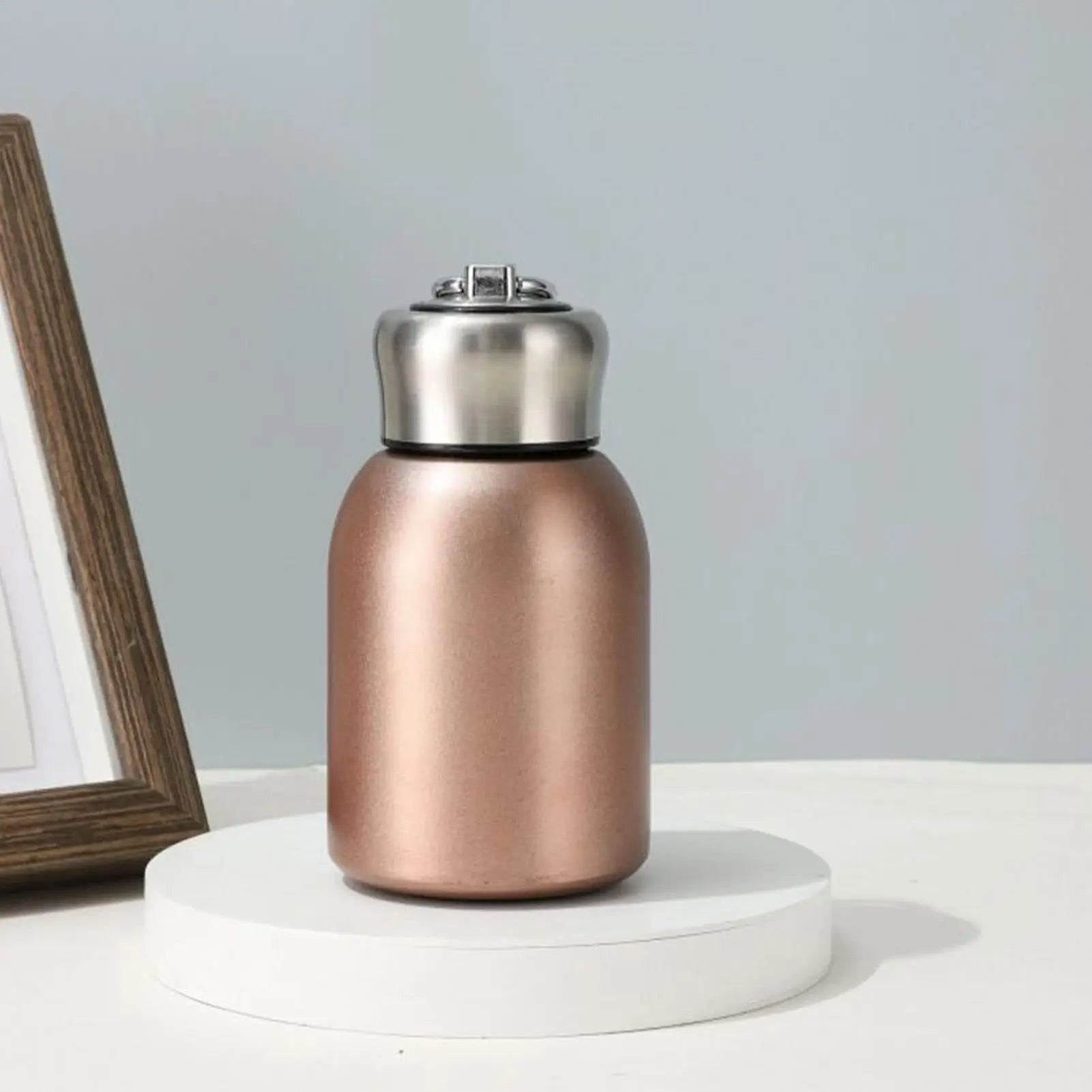 Portable Stainless Steel Water Bottle 300ml Leak-Proof Mini Insulated Coffee Bottle for Hot/Cold Drinks, Travel, Camping, Hiking
