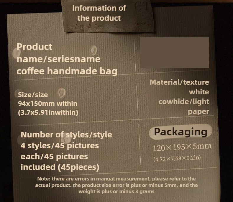 1pack/2pack Vintage Journal 45 Sheets/pack Coffee Journal Material Pack Large Quantity Pack Series Coffee Themed