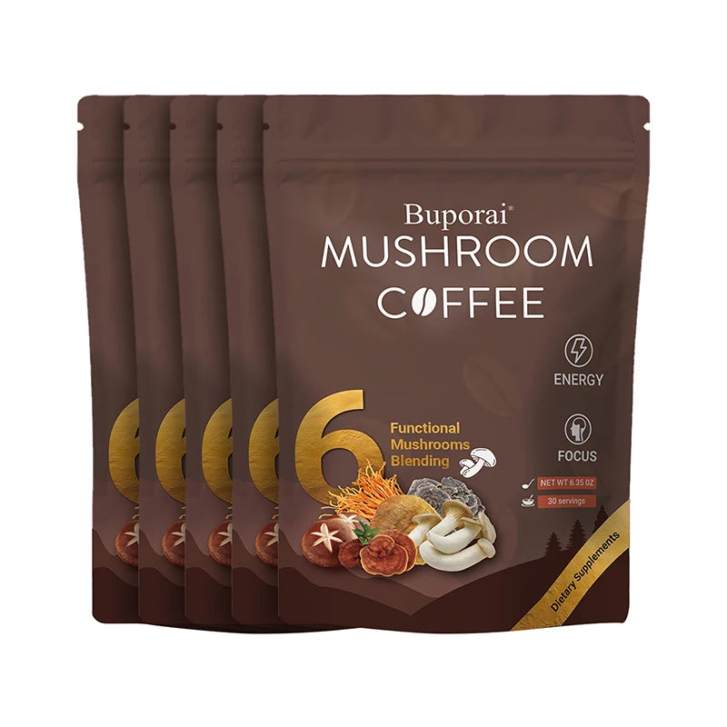 Mushroom Coffee - Improves Concentration, Energy, Digestion and Immunity, Relieves Stress and Anxiety, Improves Sleep Quality
