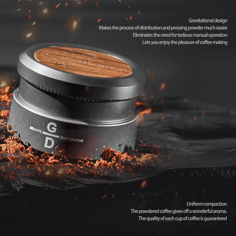 MUVNA Espresso Tamper V2, Slow Rebound Coffee Tamper with Stainless Steel Ripple Base for 51mm/53mm/58mm Portafilters