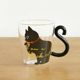 Cute Cat Glass Coffee Cup