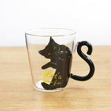 Cute Cat Glass Coffee Cup