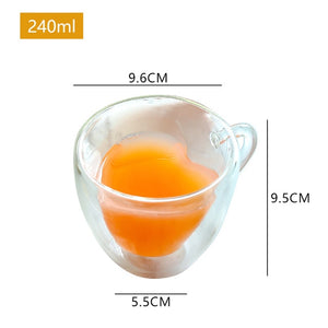 Heat Resistant Double Wall Glass Cup