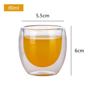 Heat Resistant Double Wall Glass Cup