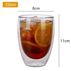 Heat Resistant Double Wall Glass Cup