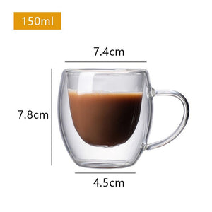 Heat Resistant Double Wall Glass Cup