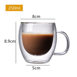 Heat Resistant Double Wall Glass Cup