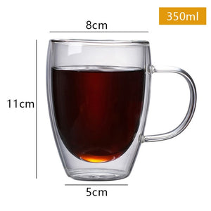 Heat Resistant Double Wall Glass Cup