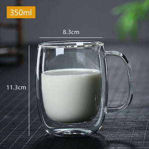 Heat Resistant Double Wall Glass Cup